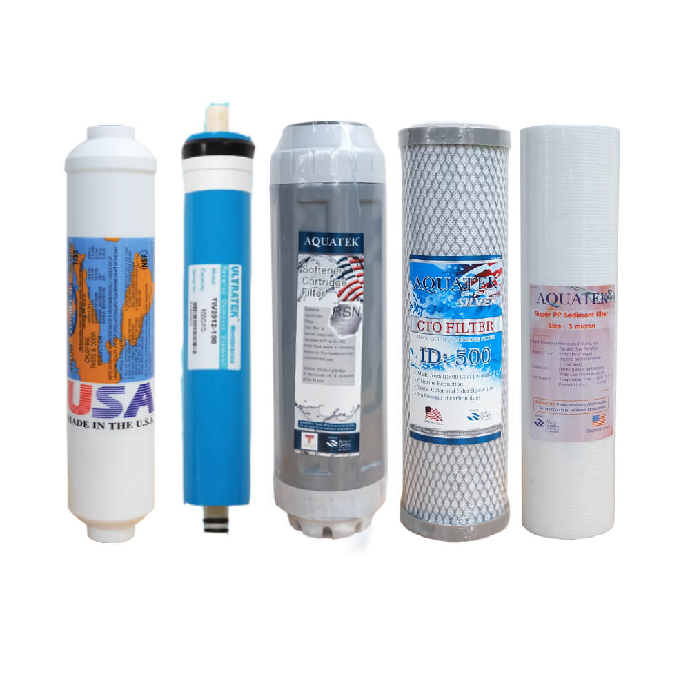 ไส้กรองน้ำ 5 ขั้นตอน AQUATEK ระบบ RO 100GPD รุ่น FAQ-RO100